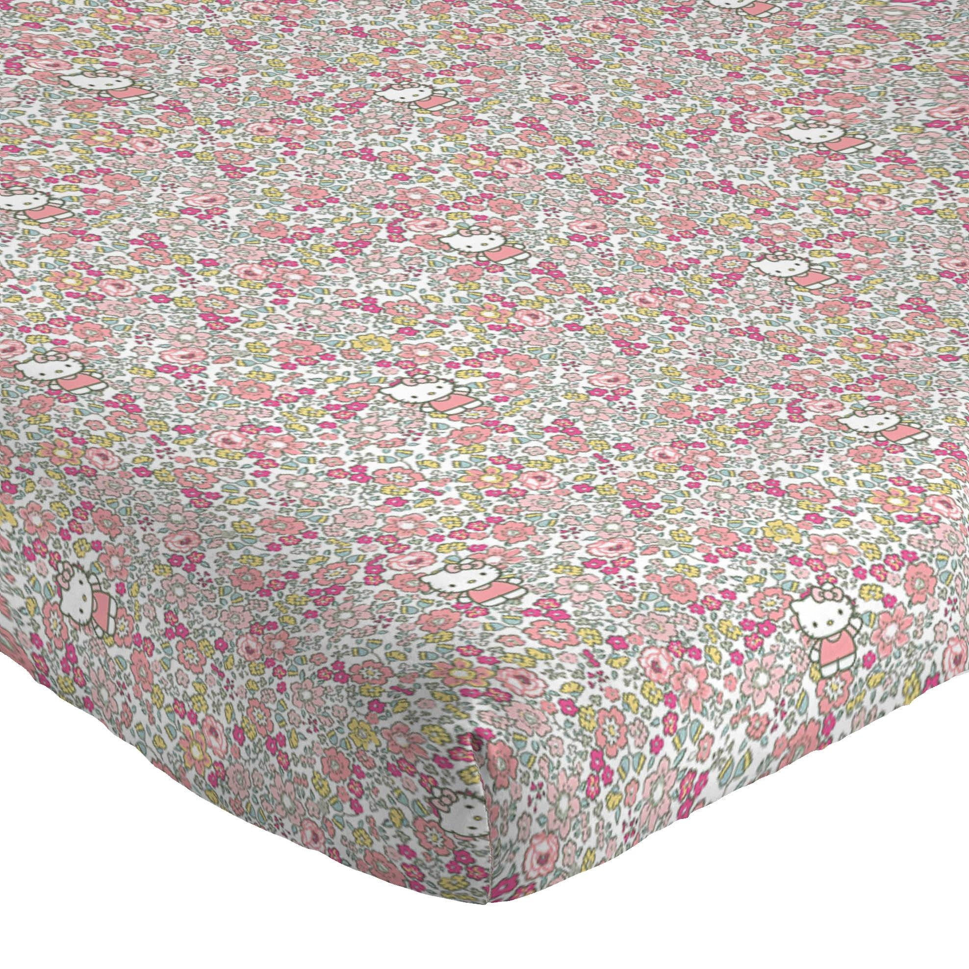 Sanrio Hello Kitty Floral Grace 4 Piece Full Kids Sheet Set - Soft Kids Bedding
