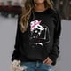 thumbnail image 1 of ICHUANYI Clearance Fashion Women's Casual Long Sleeve Printed Ladies Sweatshirts Tops(Black, L) ICHUANYI WER2023081204216, 1 of 6
