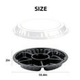 thumbnail image 2 of QZS Plastic Veggie Tray,Disposable Fruit Tray with 6 Compartment,10Pack Catering Vegetable Container for Food Salad,Sandwich,10.4x10.4x2In, 2 of 6