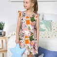 thumbnail image 4 of Fotbe Cartoon Halloween Vestido de Dormir para Niñas de 3 a 10 Años, Mangas Cortas, Estilo Princesa, Pijama Camisón con Mangas Voladas-X-Large, 4 of 6