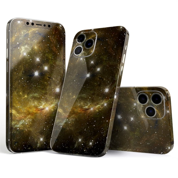 DesignSkinz Glowing Gold Universe Full-Body Skin Decal Wrap Cover for iPhone 16