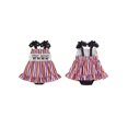 thumbnail image 2 of RUINIXCW Newborn Baby Girl Halloween Outfit Smocked Romper Dress Infant Baby Girls Summer Fall Clothes Pumpkin Spider Embroidery Sleeveless Dress Playsuit, 2 of 8