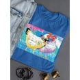 thumbnail image 3 of Image Conscious Elegant Chickens T-Shirt Womens -Porter Hastings Designs, Female x-Large, 3 of 4