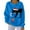 Blue, variant on Sweaters for Women Retro Christmas Black Cat Print Sweatshirt Cute Round Neck Christmas Cat Print Pullover 2025 Fall Winter Holiday Sweater Blue M
