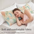 thumbnail image 5 of Teal Seahorse Starfish Throw Pillow Covers Summer Beach Coral Shell Vintage Decorative Lumbar Pillow Cover Rectangle Cushion Case for Sofa Couch Bed Living Room Bedroom 20 X 60 Inches, 5 of 9
