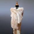 thumbnail image 2 of Tao Tao Women Oversized Faux Fur Shawls Long Bolero Fluffy Warm Shoulder Cover Up Shrug Stole Scarf With Slit Pink Free Size, 2 of 3
