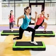 thumbnail image 3 of Costway 4" - 6" - 8" Aerobic Step 43" Cardio Adjust Exercise Stepper w/ Risers Green, 3 of 10