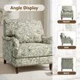 thumbnail image 2 of DREAMSIDEA Pair of Floral Upholstered Armchairs, High Back Accent Chair with Solid Wood Legs & Nailhead Trim for Living Room, Rococo Green, 2 of 6