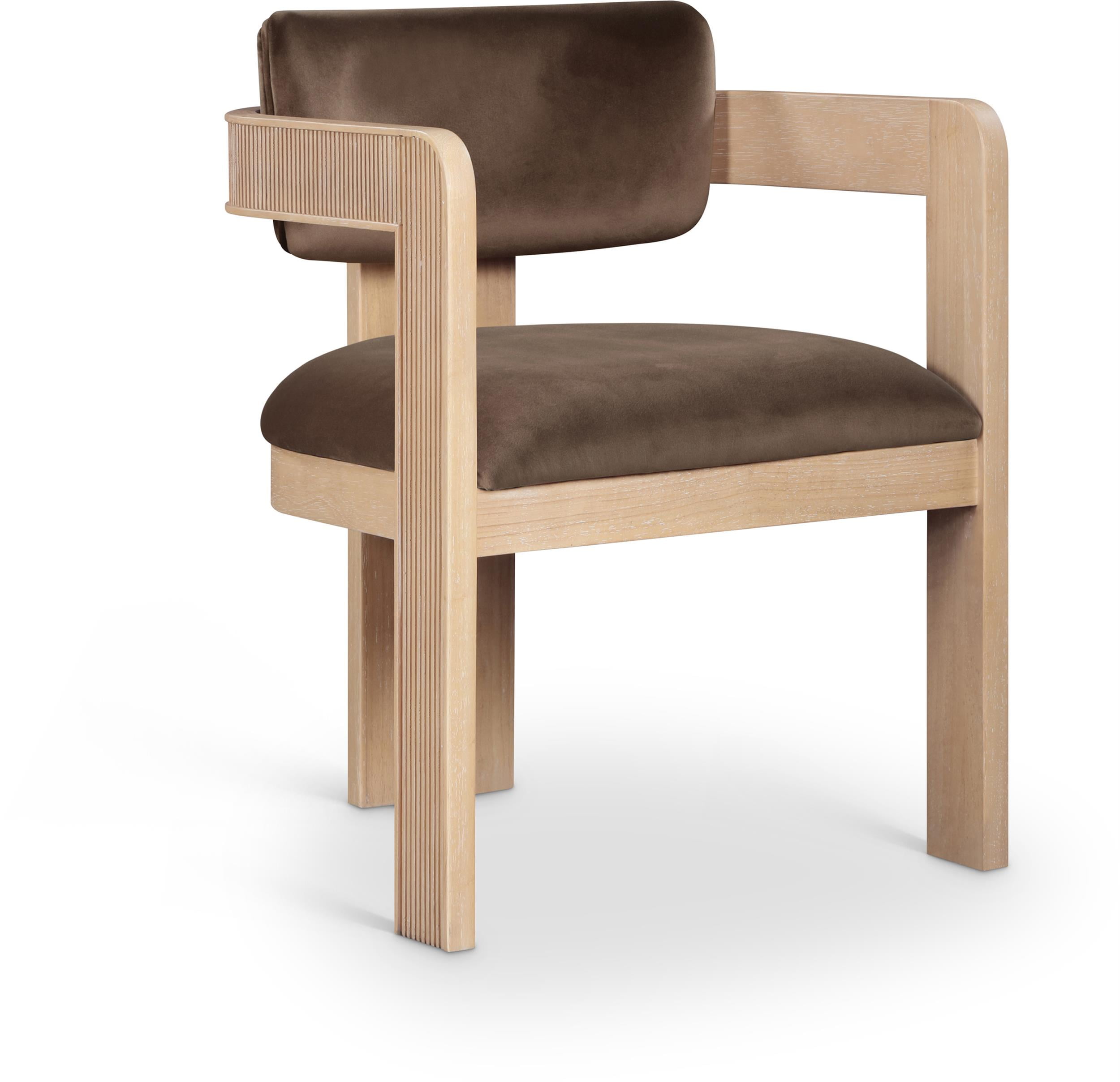 Meridian Furniture Sacha Brown Velvet Dining Chair (Set of 2)