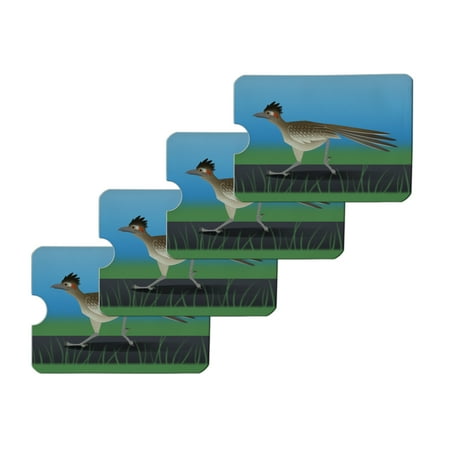Roadrunner Hardware Bag Roadrunner Runs Fast Credit Card RFID Blocker Holder Protector Wallet Purse Sleeves Set of 4 ()