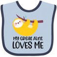 thumbnail image 3 of Inktastic Sloth My Great Aunt Loves Me Boys or Girls Baby Bib, 3 of 4