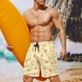 thumbnail image 6 of Binienty Men's Board Shorts Beach Swim Trunks With Peach Star Print - Quick Dry for Summer Beach Vacation and Water Activities, 6 of 10