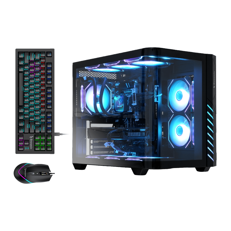 Liquid Cooled Gaming PC Desktop Computer, i7-11700KF up to 4.90GHz, RTX 3070 GDDR6, 32GB DDR4 RAM, 1TB NVME SSD, Windows 11, BT5.4 & WIFI6,RGB Keyboard and Mouse