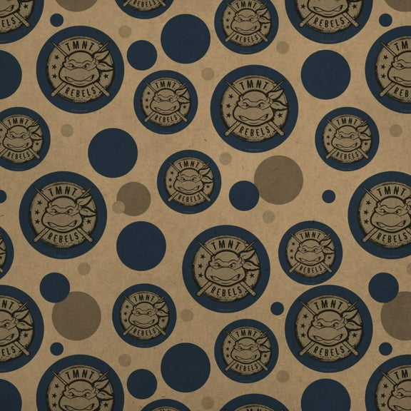Teenage Mutant Ninja Turtles Rebels Badge Premium Kraft Gift Wrap Wrapping Paper Roll