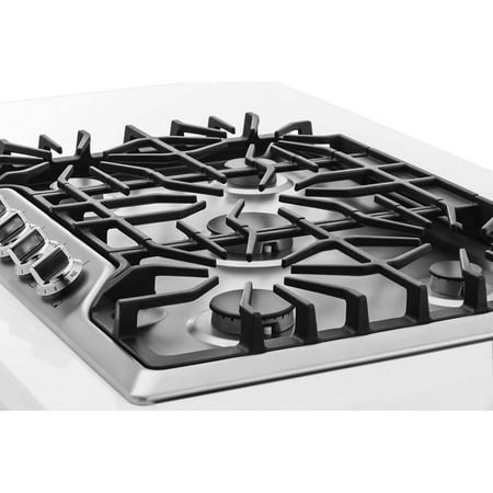 Frigidaire - Gallery 30" Built-In Gas Cooktop - Stainless Steel/Matte Black