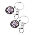 thumbnail image 4 of MOVTOTOP Mini Dartboard Keychain Zinc Alloy Multi Color Great Gift Idea for Decoration Use 2 Pieces, 4 of 8