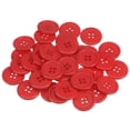 thumbnail image 1 of Unique Bargains Boutons de Couture Ronds Plats en Résine Rouge à 4 Trous pour Vêtements et Bricolage (Lot de 100), 1 of 5