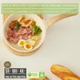 thumbnail image 2 of Vkoocy - Juego de ollas y sartenes antiadherentes, juego de utensilios de cocina de cerámica saludable, 3 sartenes de cocina, sin PFAS, crema, 2 of 4