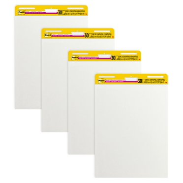 Post-it Super Sticky Easel Pad – 25”x30”, 30 Sheets Per Pad, 4 Packs – Sticks Longer, Great For Teachers & Teams
