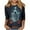 (Type10)Multicolor, variant on Bee Festival 3/4 Length Sleeve Womens Tops Round Neck Loose Spring Tee Shirts Dressy Casual Print Blouses Tunic