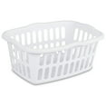 thumbnail image 2 of Sterilite 1.5 Bushel Plastic Stackable Laundry Basket, White (24 Pack), 2 of 5
