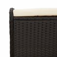 thumbnail image 5 of vidaXL Garden Stool with Cushion Black 58x46x46 cm Poly Rattan, 5 of 5
