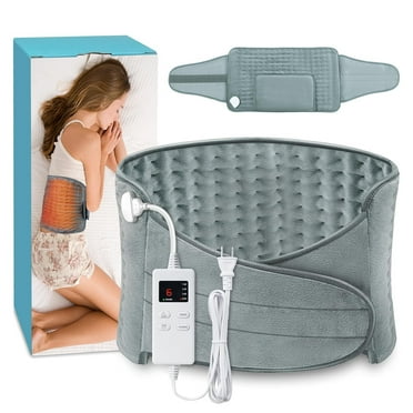 Heating Pad for Back Pain Relief Electric Heating Pad Wrap for Period Cramps Lower Back Neck Shoulders Pain Relief 6-Hour Auto Shut Off 12x24 Heated Pad 20" Belt Adjustable 4 Timer & 6 Heat Level