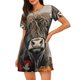 thumbnail image 1 of Disketp Butterfly Cow With Flowers para Camisón Corto de Manga Corta para Mujeres, Camisón Cómodo con Escote Redondo, Bonito y Confortable, 1 of 6