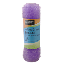 Dependable Industries Inc. Essentials Grass Textured Spa Quality Foot Scrubber Bathmat Bathroom Tub & Bath Mat Anti-Slip 24.5" x 13.5" Lavender