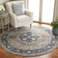 thumbnail image 2 of SAFAVIEH Rosewood Flowers Medallion Area Rug, Ivory/Green, 6'7" x 6'7" Round, 2 of 7
