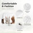 thumbnail image 4 of Balery Cute Kittens And Puppy Pantalones cortos deportivos para mujer con forro y dos bolsillos, elásticos, para entrenamiento, gimnasio, yoga-Large, 4 of 7