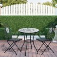 thumbnail image 2 of 3pc Bistro Mosaic Set Table À Manger Chaises 2 Places Pliantes, 2 of 10