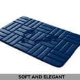 thumbnail image 2 of 3 Piece Rectangular Color Variant Memory Foam Bathroom Rug Set Non-Slip PVC Backing, 2 of 8