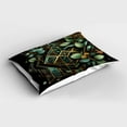 thumbnail image 2 of Ambesonne Eucalyptus Leaves Pillow Sham, Art Deco Botany, 36" X 20", Black Laurel Green Amber, 2 of 2