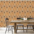 thumbnail image 5 of S4Sassy Minimal Leaf Wallpaper - Asian Style Wall Covering, 25" x 360" Self-Adhesive Vinyl Wall Paper, Decorative Walls Wrap, Easy DIY Walls Covering For Bedroom, Living Room - Orange, 5 of 9