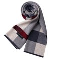 thumbnail image 1 of Men Winter Scarf Checked Breathable Long Warm Scarf Classic Scarf for Outdoor, 1 of 10