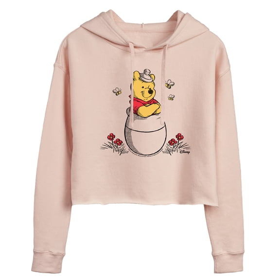 Disney - Honey Pot Bees - Juniors Cropped Pullover Hoodie