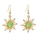 thumbnail image 1 of Pendientes Colgantes Llamativos Girasol para Mujer (oscuro) Verde, 1 of 9