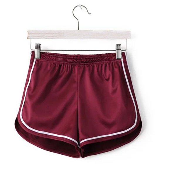Aellinatey Women Summer High Waist Yoga Dance Satin Sexy Booty Shorts Retro Dolphin Hem Striped Solid Color Gym Running Hot Pants