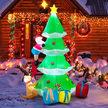 12' Tall Airblown Christmas Inflatable Santa - Walmart.com