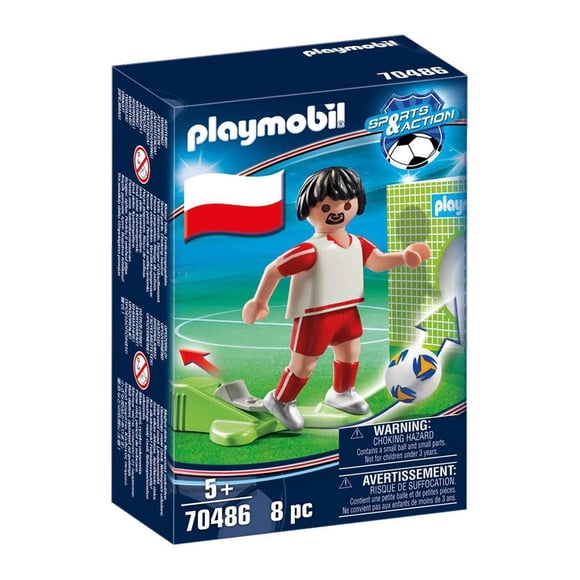 Figura Playmobil Sports & Action Jugador de Fútbol Polonia 8 Piezas