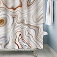 thumbnail image 5 of LFEEY Modern Abstract Textured Shower Curtain with Hooks, Waterproof Fabric Accessories for Bathroom, 72"x84", 5 of 5