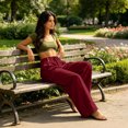 thumbnail image 3 of RFQWOVSR Women's Elastic Waist Straight Leg Linen Pants with Pockets Loose Fit Casual Summer Trousers XXL, 3 of 4