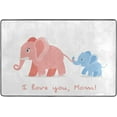 thumbnail image 4 of Dreamtimes Funny Elephants Non-Slip Area Rug 36"x24", Love You Mom Floor Carpet Comfort Floor Mats Decor for Indoor Front Porch,Living Room, Bedroom,Kitchen, 4 of 5