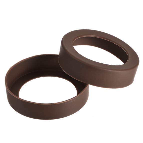 Uxcell 67mm ID Anti-slip Bottom Sleeve Cover Water Bottle Boot Brown 4 Pack