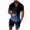Black, variant on Mens Summer Track Suits 2 Piece Set Mens Short Sets Gradient Short Sleeve Fashion Zipper Polo Shirt And Shorts Casual Sportswear Suit Trendy Outfits Streetwear