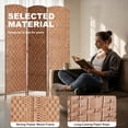 thumbnail image 5 of 3 Panel Resin Wicker Folding Room Divider Privacy Screen Home Office Natural, 5 of 8