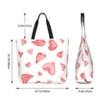 thumbnail image 5 of Easygdp Pink Hearts Tote Bags for Women,Women Travel Shoulder Bags Handbags，Big Capacity Shopping Work Bag, 5 of 8