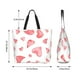 thumbnail image 5 of Disketp Pink Hearts Bolsa Tote Estampada para Mujer, Bolso de Hombro y de Mano para Compras y Viajes, 5 of 8