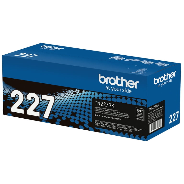 Brother Genuine TN-227BK High Yield Black Printer Toner Cartridge 